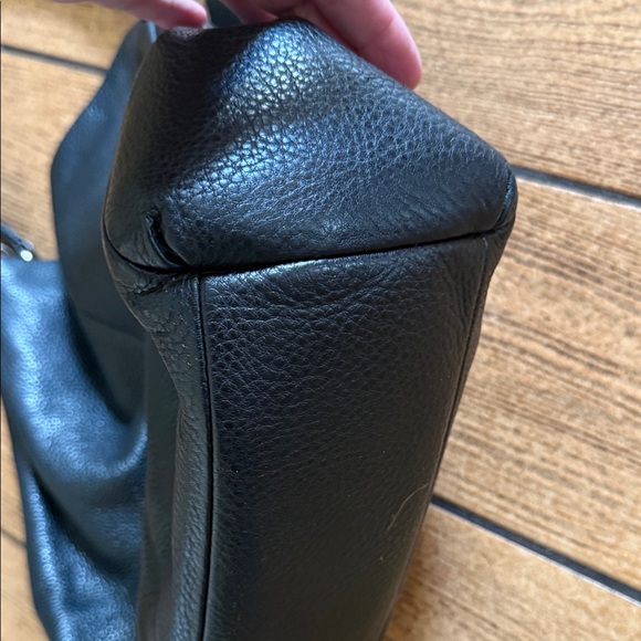 Coach Madison Phoebe Shoulder Bag in black pebbled leather with gold-tone - Picture 8 of 14